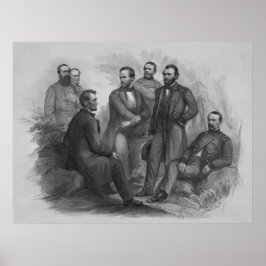 Póster Presidente Lincoln y sus comandantes