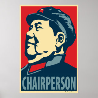Póster Presidente Mao: poster parodia de Obama