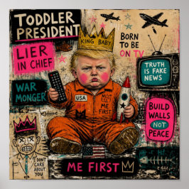 Póster Presidente Niño Divertido