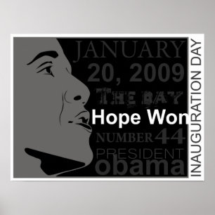 Póster presidente obama - día de inauguración