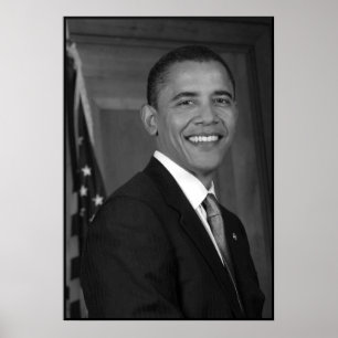Póster Presidente Obama — En blanco y negro
