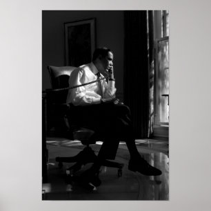 Póster Presidente Obama En El Cargo Oval - 2009