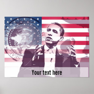 Póster Presidente Obama - Poster - plantilla