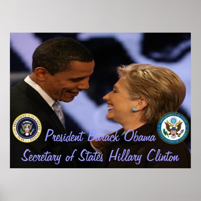 Póster Presidente Obama Regalos de la Secretaria de Estad (Frente)