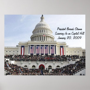 Póster Presidente Obama SWEARING-IN en Capitol Hill