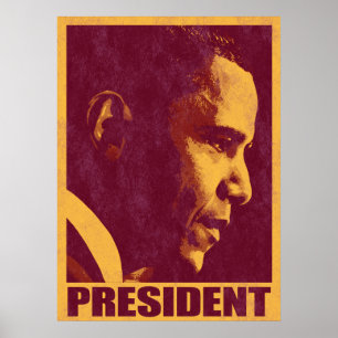Póster Presidente Obama Vintage 3 Poster