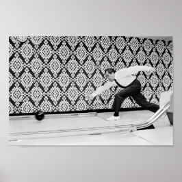 Póster Presidente Richard Nixon Bowling - 1971