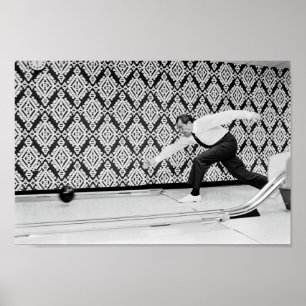 Póster Presidente Richard Nixon Bowling - 1971