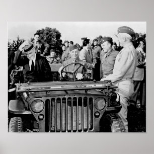 Póster Presidente Roosevelt y General Patton - 1943