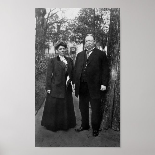 Póster Presidente Taft y Primera Dama Helen Taft - 1909 (Frente)