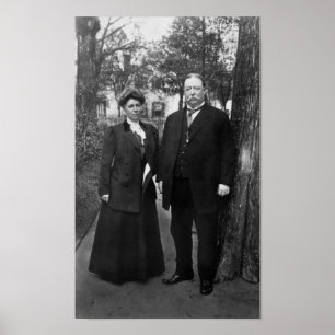 Póster Presidente Taft y primera señora Helen Taft - 1909