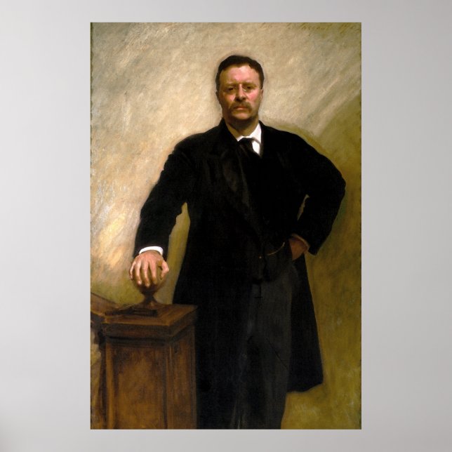 Póster Presidente Theodore Roosevelt John Singer Sargent (Frente)