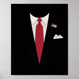 Póster Presidente Trump de Estados Unidos demanda disfraz