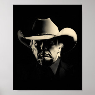 Póster Presidente Trump Jefe Vaquero Ee.Uu. 2024 Votación