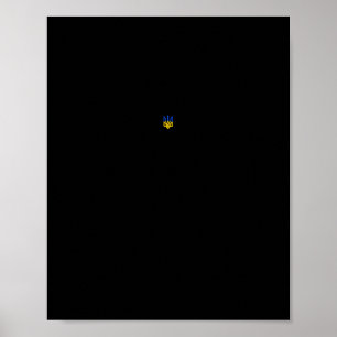 Póster Presidente Volodymyr Zelensky Tridente Ucraniano Z