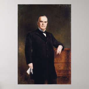 Póster Presidente William McKinley en agosto Benziger