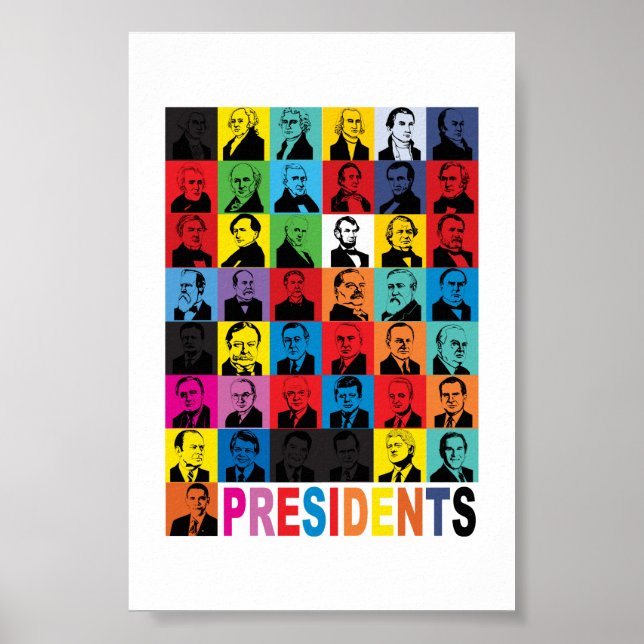 Póster Presidentes de estilo pop (Frente)