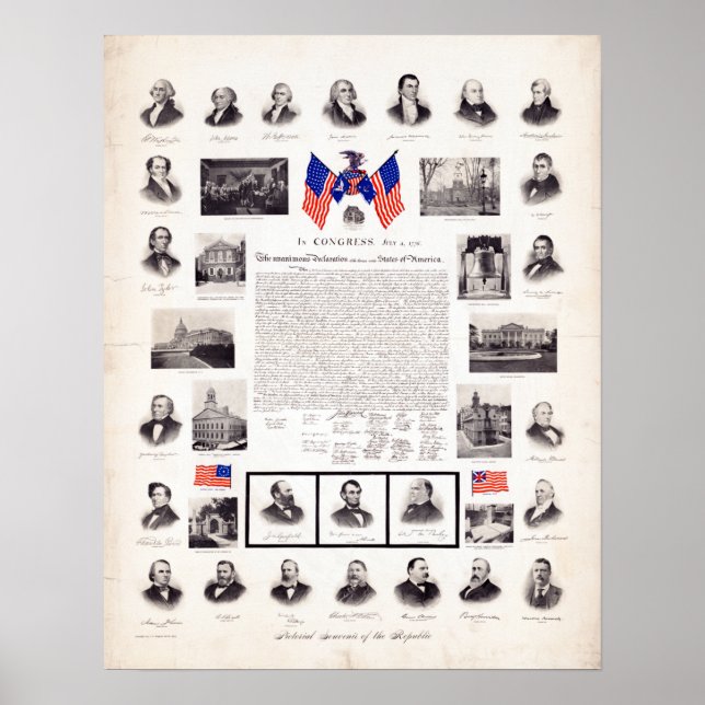 Póster Presidentes políticos de época (Frente)