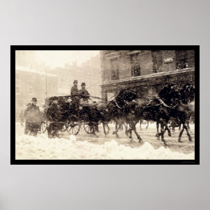 Póster Presidentes Roosevelt y carro de Taft al capitolio