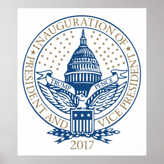Póster Presidential Inauguration Trump Pence 2017 Logo (Frente)