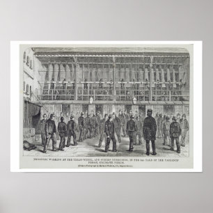 Póster Presos que trabajan en la Pisada-Rueda y otras ex