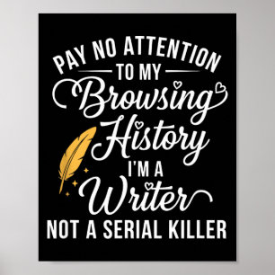 Póster Presta atención al historial de navegación un escr