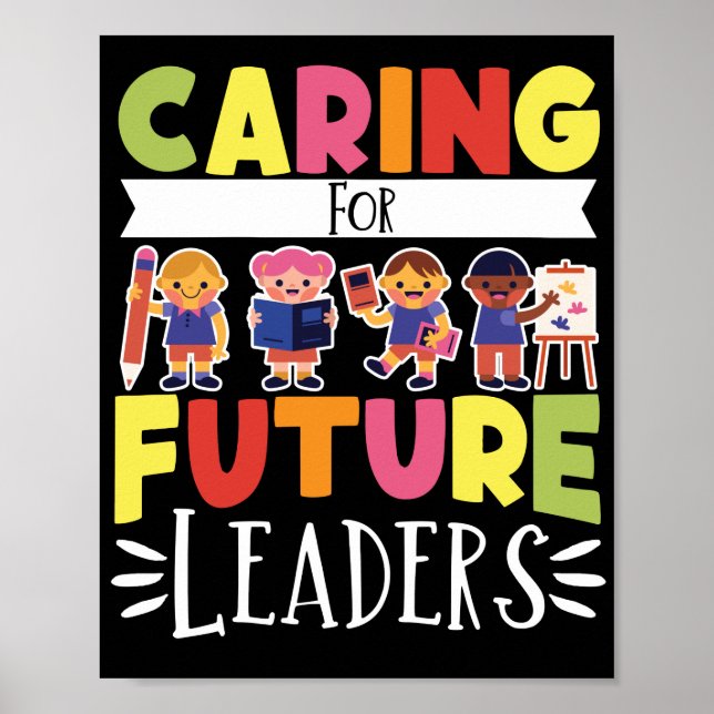 Póster Prestador De Atención Diurna Cuidados Para El Futu (Frente)