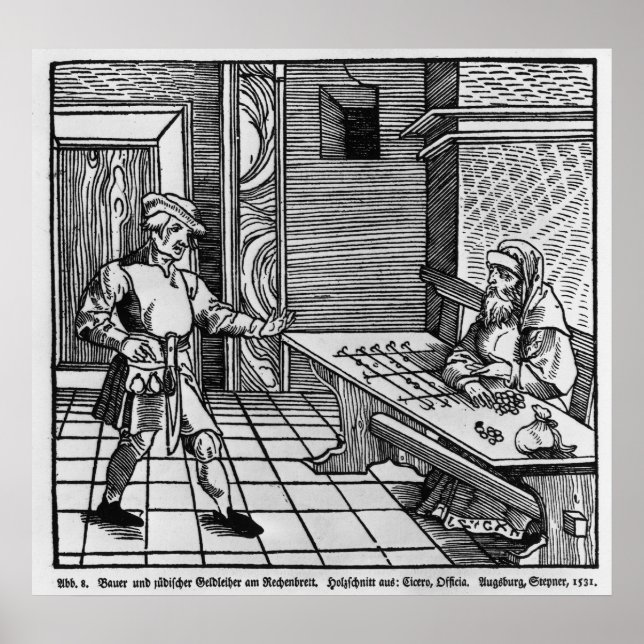 Póster Prestamista de dinero, 1531 (Frente)