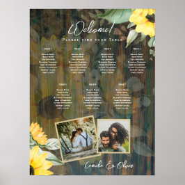 Póster PRESUPUESTO 7Mesa SILLÓN DE FOTOS DE MADERA Rústic