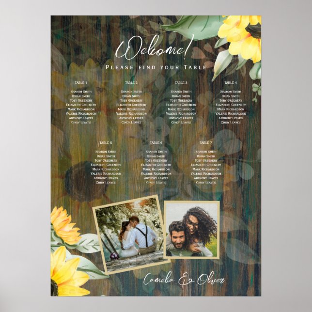 Póster PRESUPUESTO 7Mesa SILLÓN DE FOTOS DE MADERA Rústic (Frente)