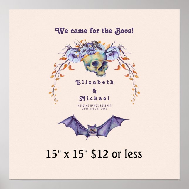 Póster Presupuesto BOOS de Wreath Halloween (Frente)