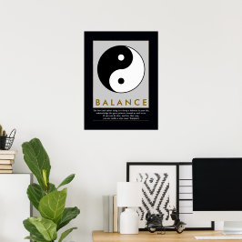 Póster presupuesto de balance zen yin yang