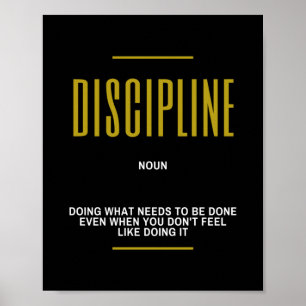 Póster Presupuesto Inspirador de disciplina