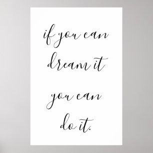 Póster presupuesto inspirador y motivacional para