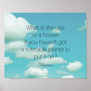 Póster presupuesto literario motivacional de Thoreau sobr