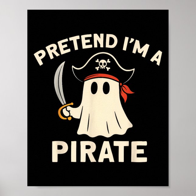 Póster Pretend I'm A Rate Funny Halloween Ghost Costume M (Frente)