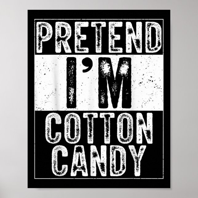 Póster Pretend I'm Cotton Candy Family Women Men Costume  (Frente)