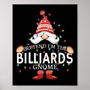 Póster Pretende Que Los Navidades De Gnome De Billiards C