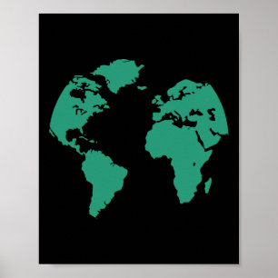 Póster Pretende que soy Planet Earth Mens Kids Lazy Funny