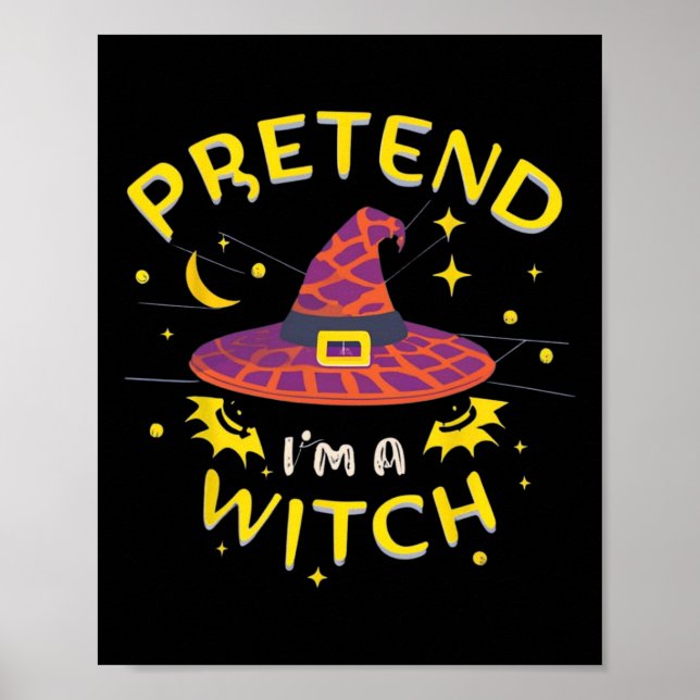 Póster Pretende que soy un disfraz de Halloween fantasma (Frente)