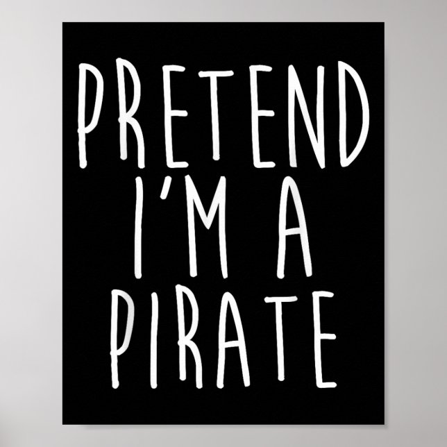 Póster Pretende que soy un disfraz perezoso de la familia (Frente)