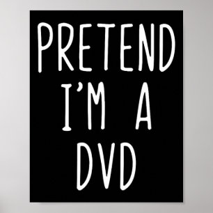 Póster Pretende que soy un Dvd Costume Halloween Funny La