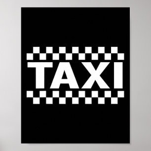Póster Pretende que soy un Taxi Halloween Conductor de Di