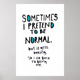 Póster Pretende ser normal