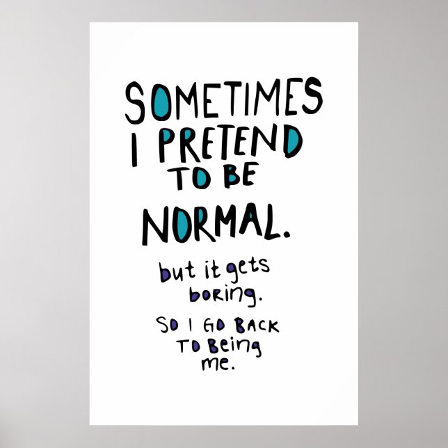 Póster Pretende ser normal (Frente)