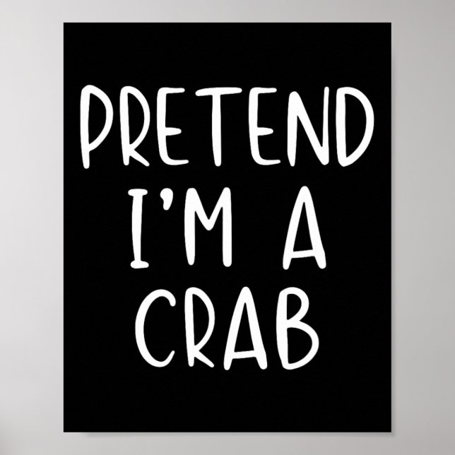 Póster Pretende vestir de cangrejo Halloween Lazy Easy (Frente)