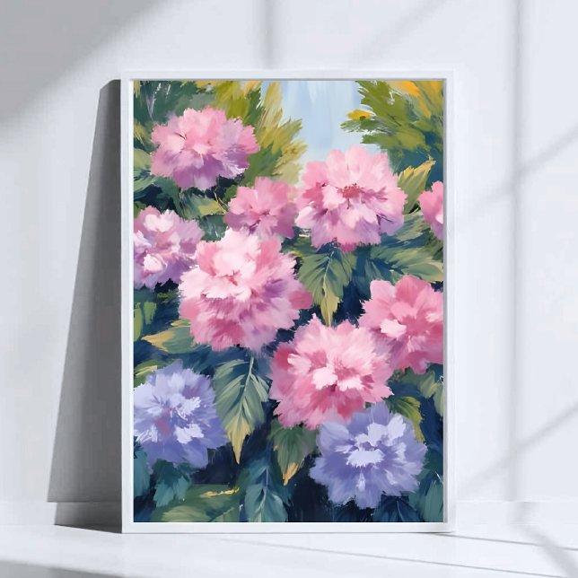 Póster Pretty Hydrangea Blooms | Floral Watercolor (Subido por el creador)