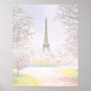 Póster Pretty Paris In Pastels