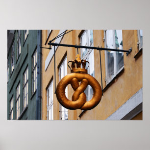 Póster Pretzel coronado en Copenhague