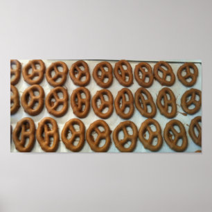 Póster Pretzels cubiertos de chocolate
